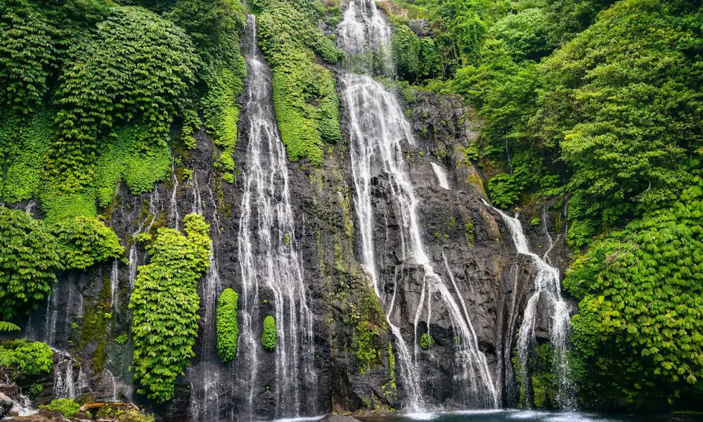 Private waterfall swimming in the jungle Private waterfall swimming in the jungle